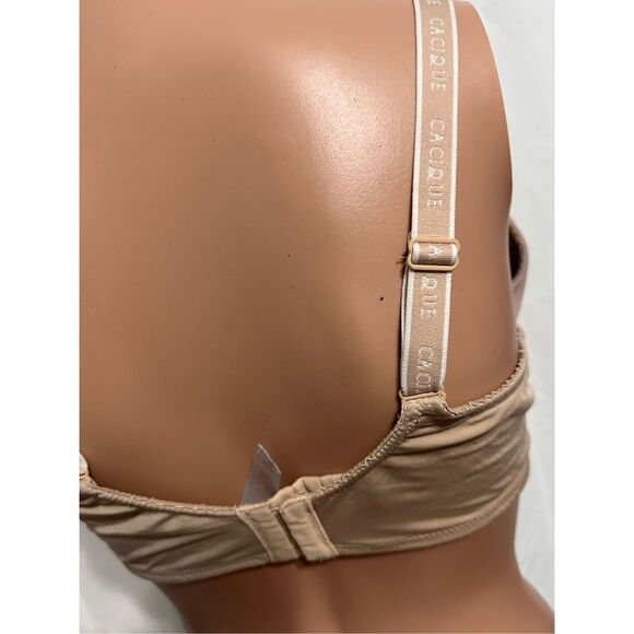 Cacique Lane Bryant Women’s TAN/Cream 36DD Adjustable Bra LOGO STRAPS GOOD CONDI - Picture 6 of 7